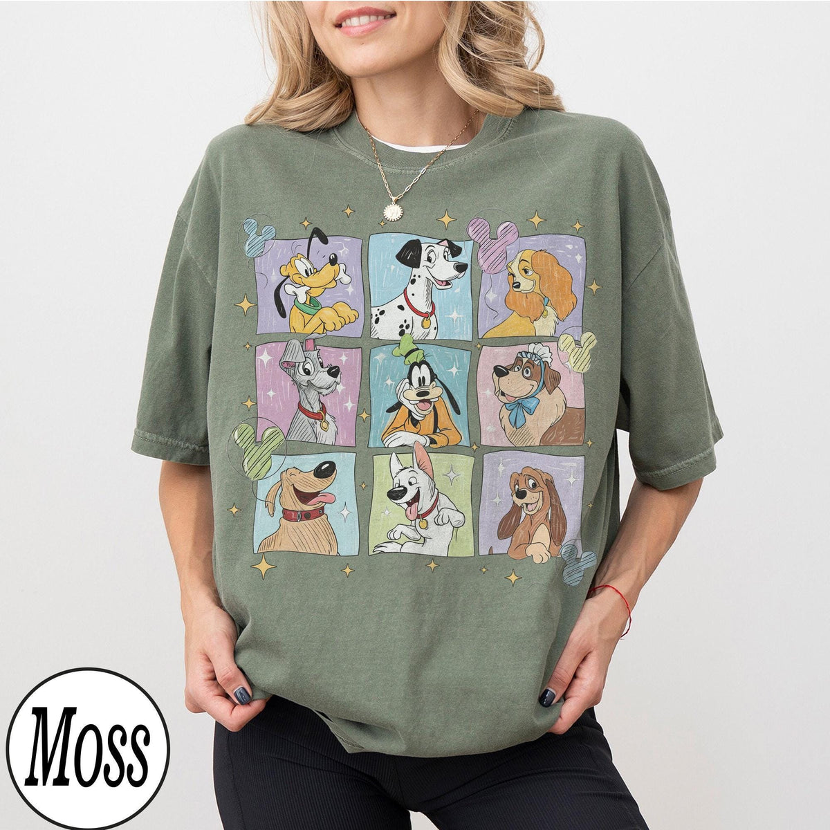Retro Disney Dogs Characters Sketch — Gildan Hoodie fan art by Snagva (7)