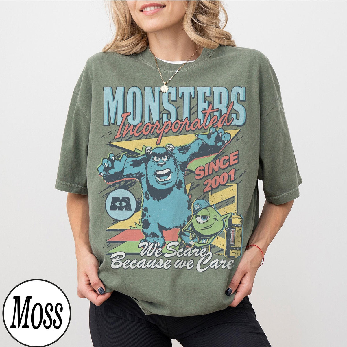Monsters Incorporated Sulley Mike — Bella+Canvas Tee fan art by Snagva (5)