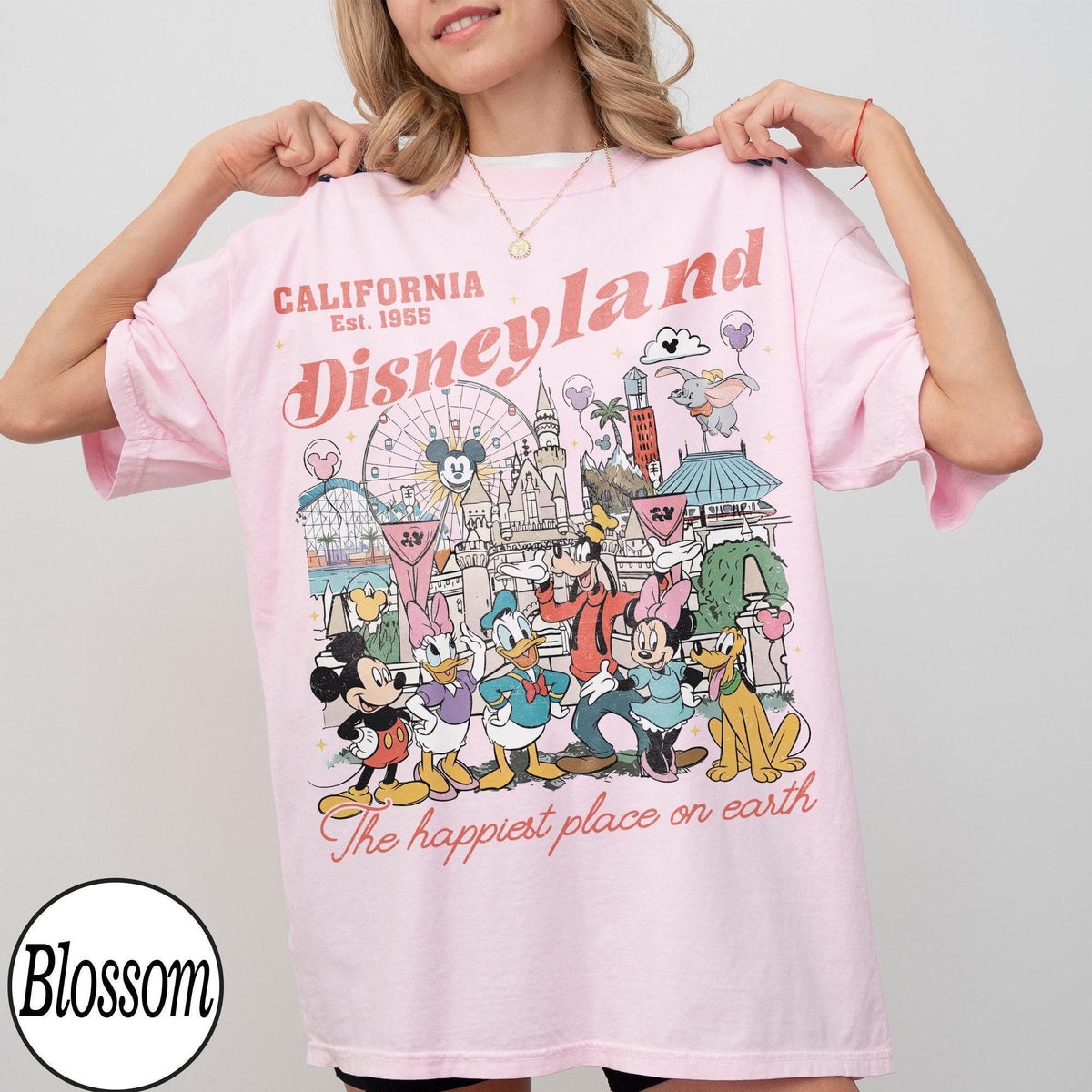 Retro Disneyland Mickey Friends Comfort Colors — Gildan Hoodie fan art by Snagva (2)