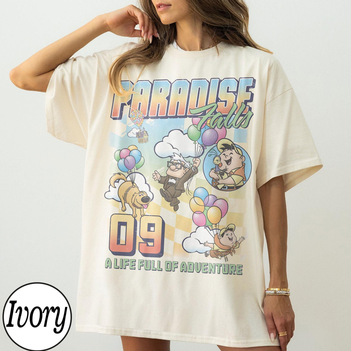 Retro Paradise Falls Up Movie — Gildan Sweatshirt fan art by Snagva (4)