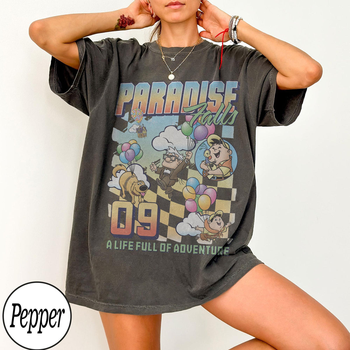 Retro Paradise Falls Up Movie — Gildan Hoodie fan art by Snagva (6)