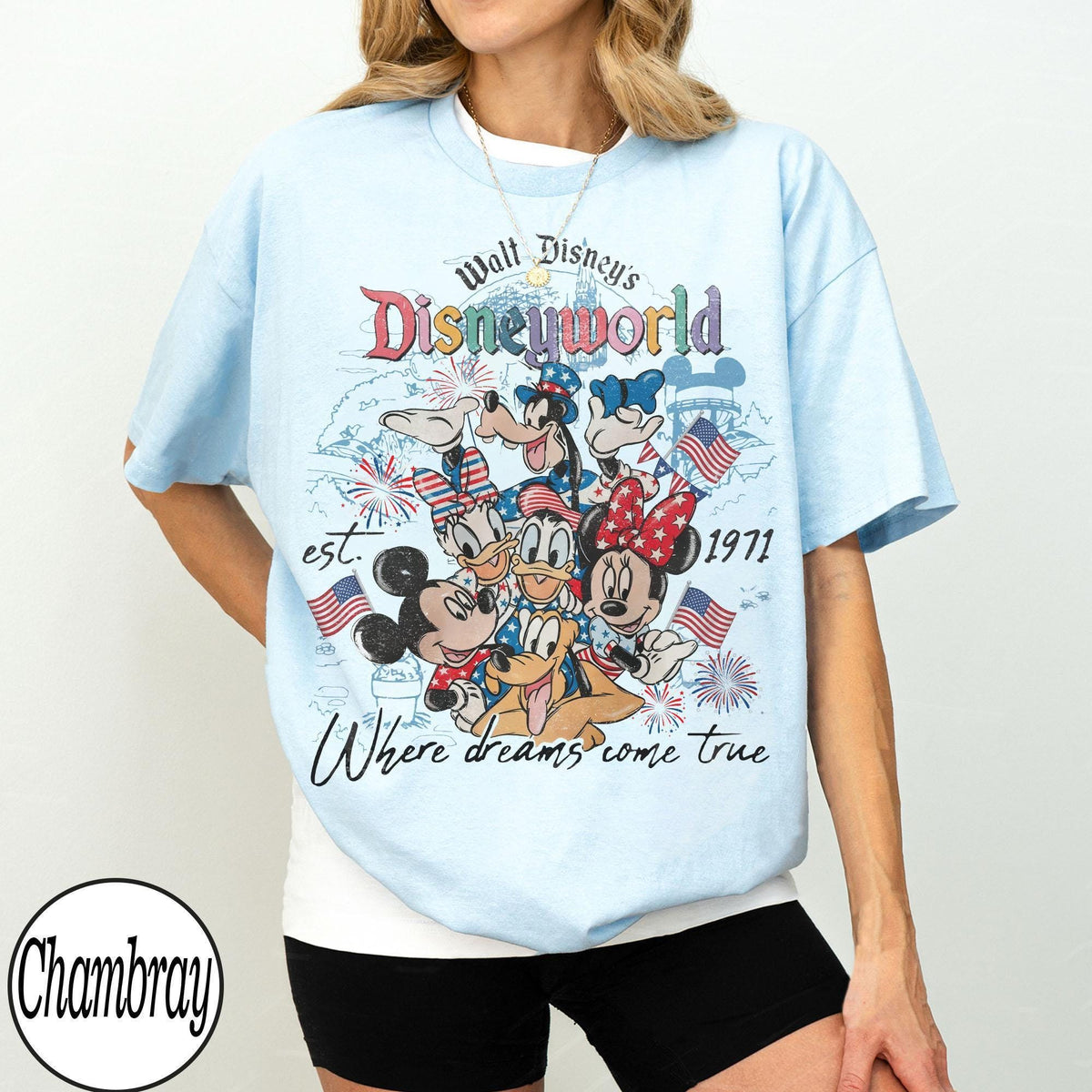 Comfort Colors Disneyworld Est 1971 Patriotic Mickey Friends — Gildan Sweatshirt fan art by Snagva (7)