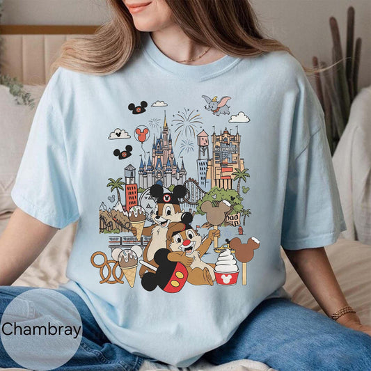 Chip and Dale Disneyland Snack — Comfort Colors Tee