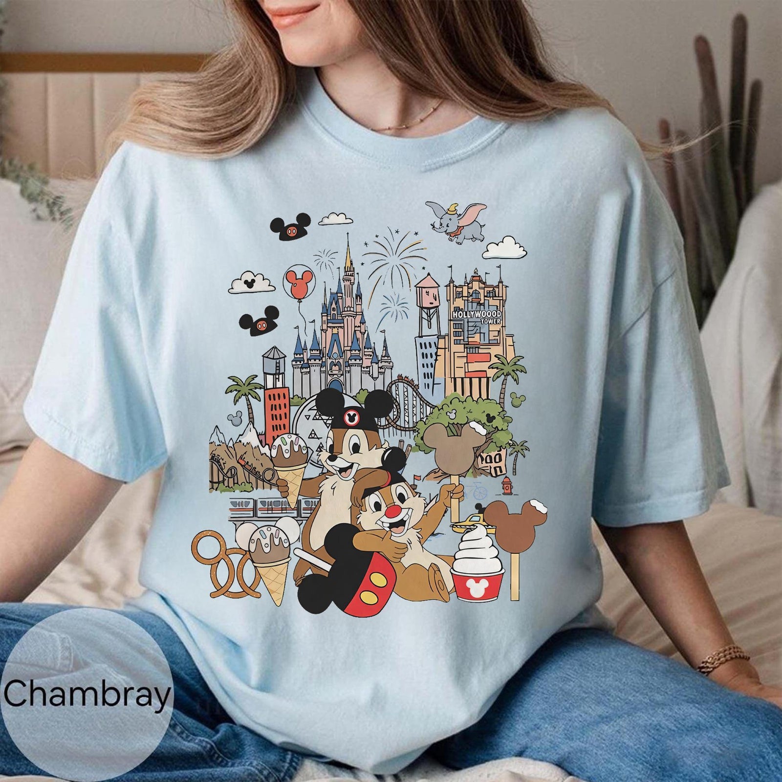 Chip and Dale Disneyland Snack — Gildan Hoodie fan art by Snagva