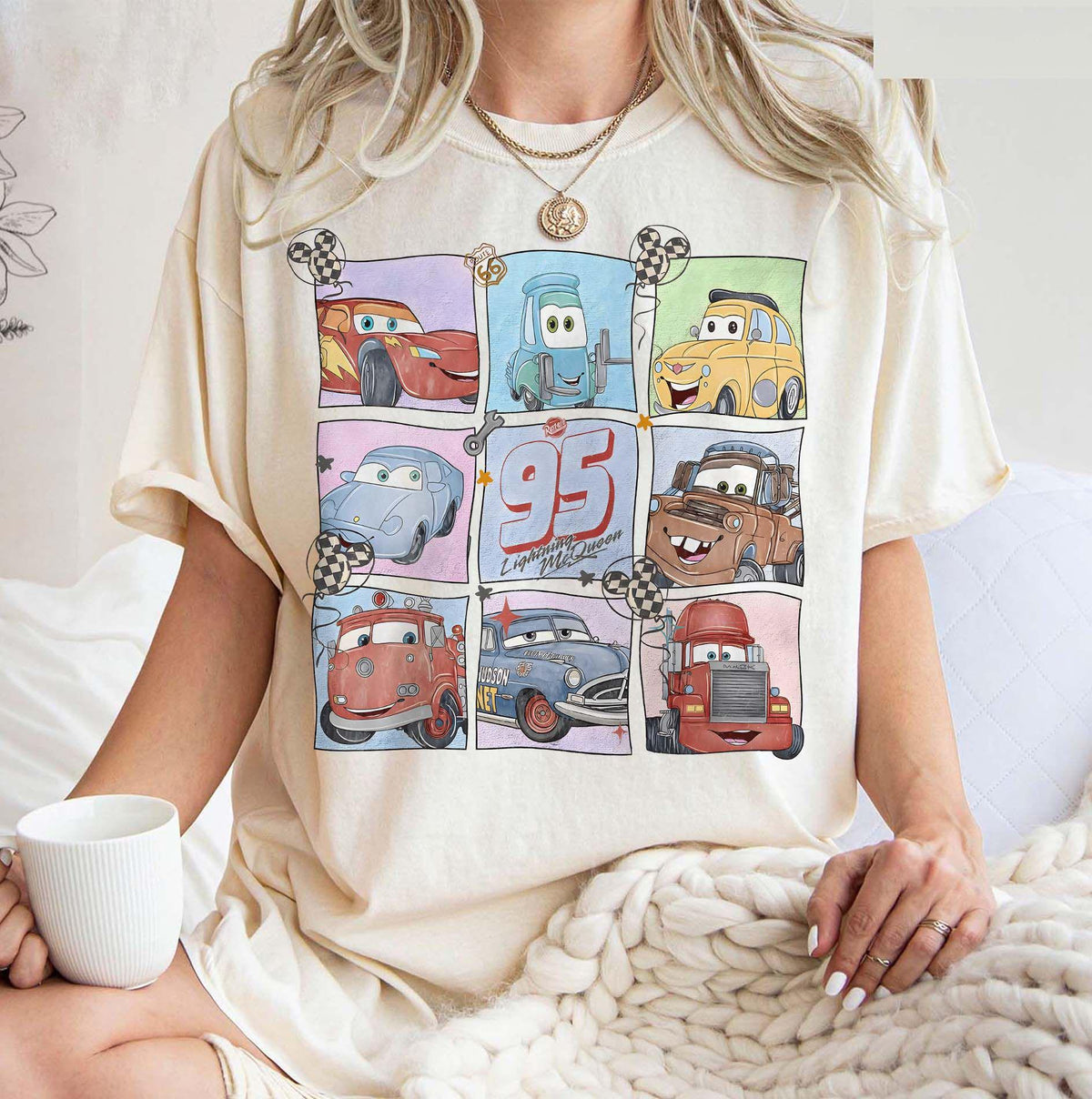 Comfort Colors® Retro Disney Pixar Cars — Gildan Hoodie fan art by Snagva (8)