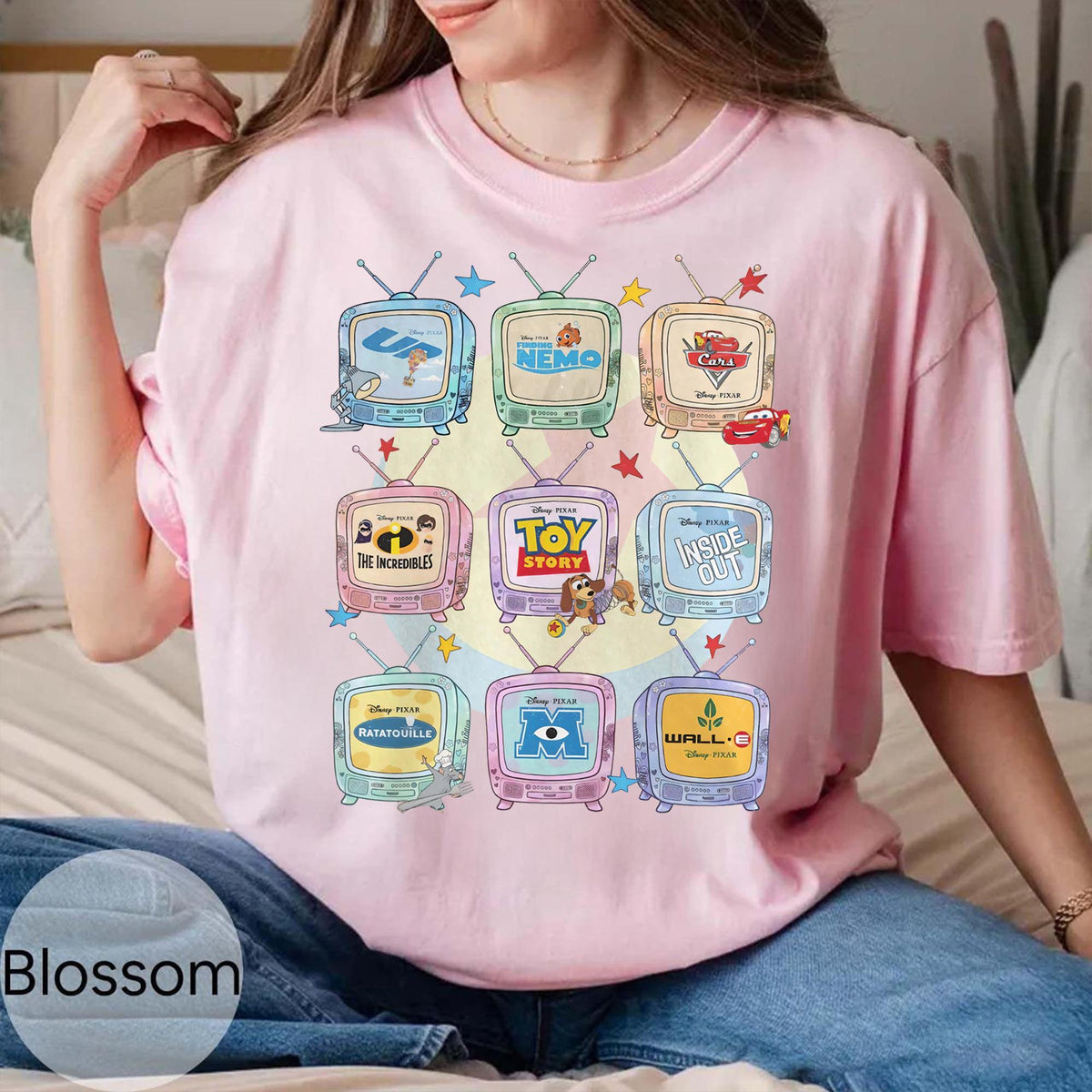 Retro Disney Pixar Movie Television — Gildan Sweatshirt fan art by Snagva