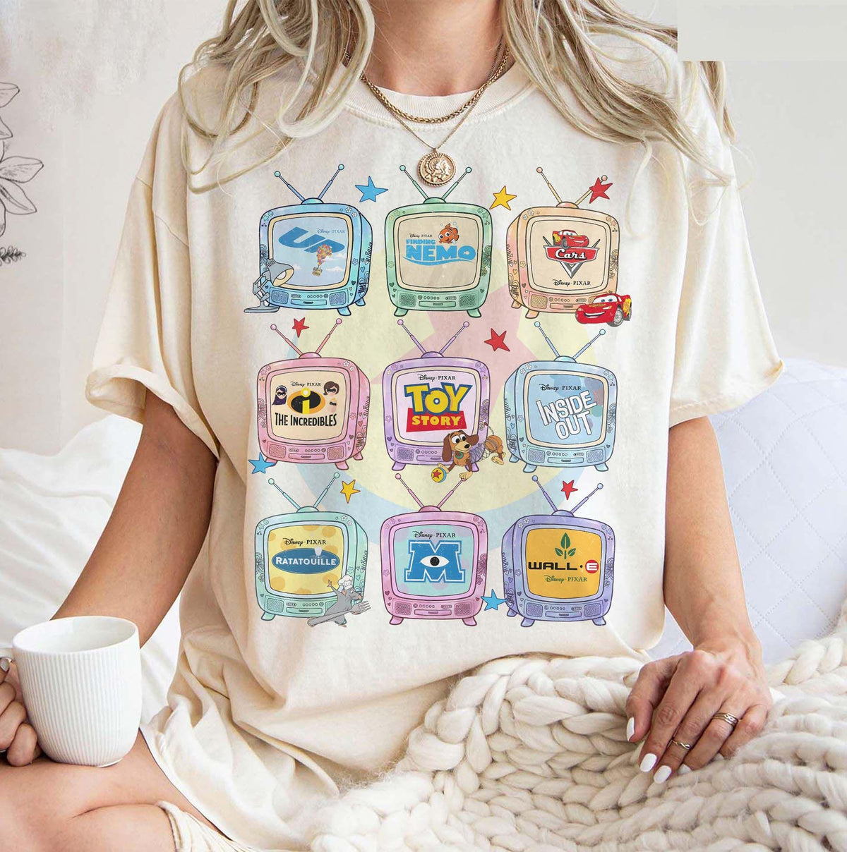 Retro Disney Pixar Movie Television — Gildan Hoodie fan art by Snagva (4)