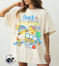 Space Mountain Retro 90s Mickey Friends — Comfort Colors Tee fan art by Snagva (2)