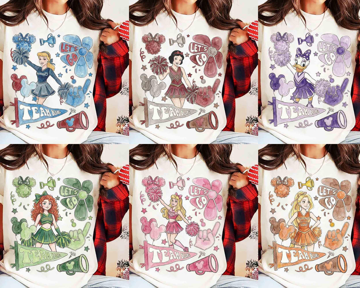 Customize Team Name Cheerleader Princess UCA Nationals — Comfort Colors Tee fan art by Snagva (3)