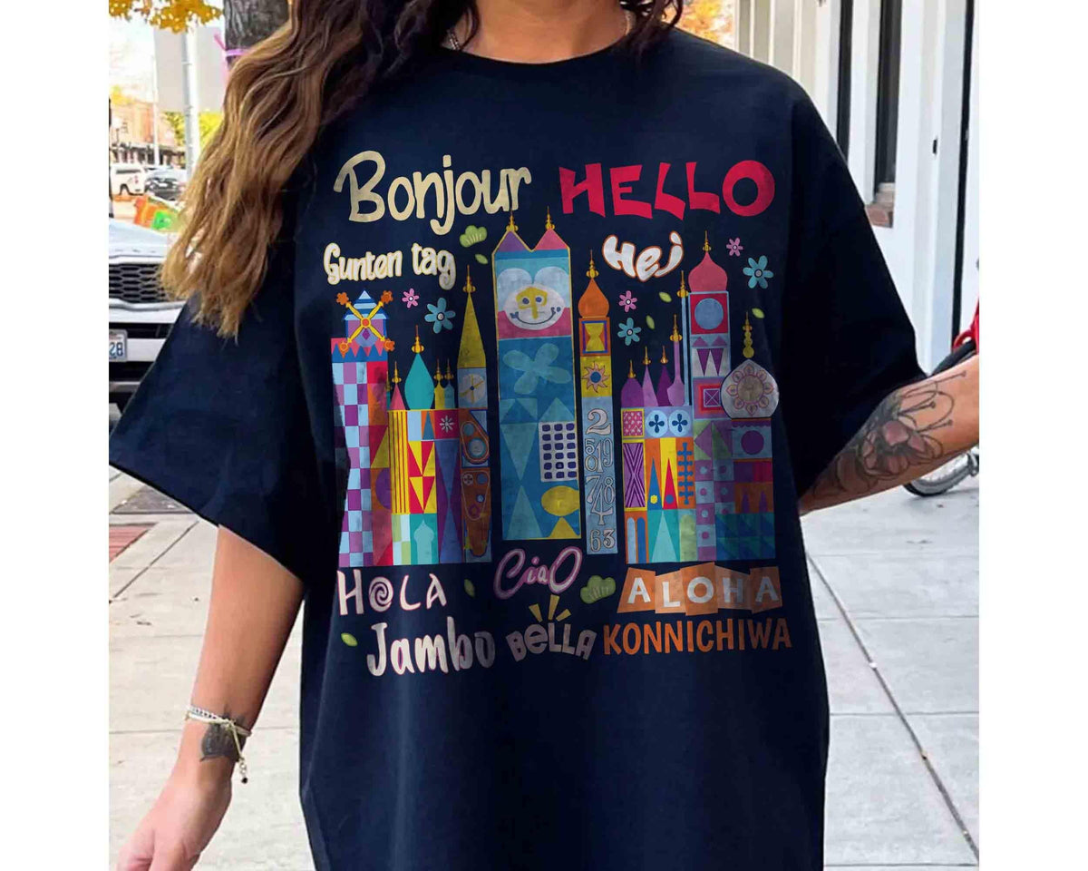 Comfort Color Disney Fantasyland Hello World Language — Comfort Colors Tee fan art by Snagva (4)