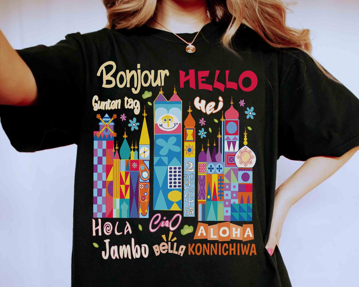Comfort Color Disney Fantasyland Hello World Language — Comfort Colors Tee fan art by Snagva (5)