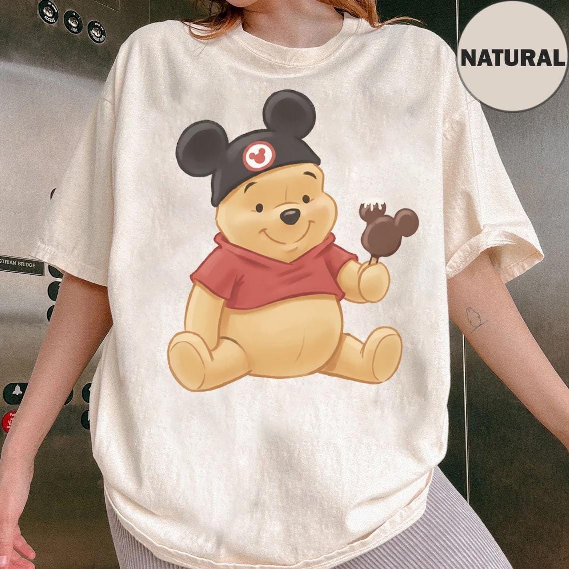Retro Winnie The Pooh Watercolor — Bella+Canvas Tee fan art by Snagva (3)