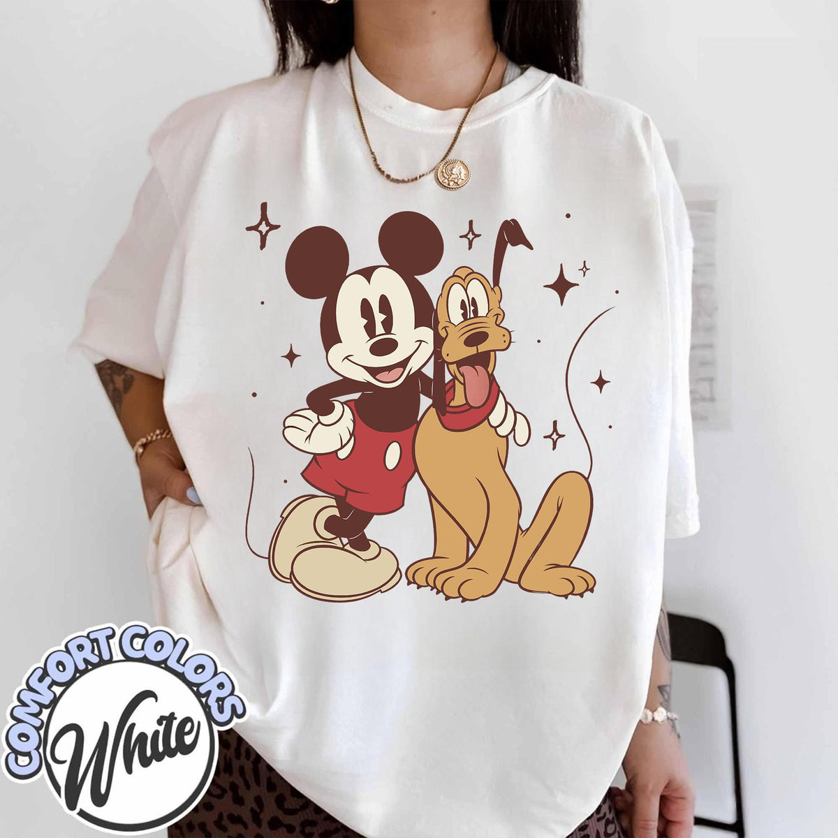 Comfort Colors® Mickey Pluto Best Friends — Bella+Canvas Tee fan art by Snagva