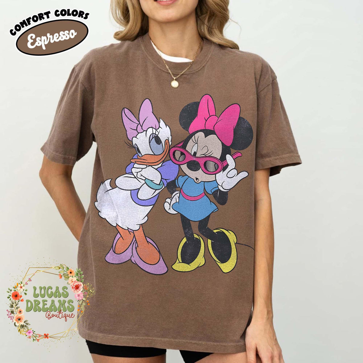 Retro Minnie Daisy — Bella+Canvas Tee fan art by Snagva (2)