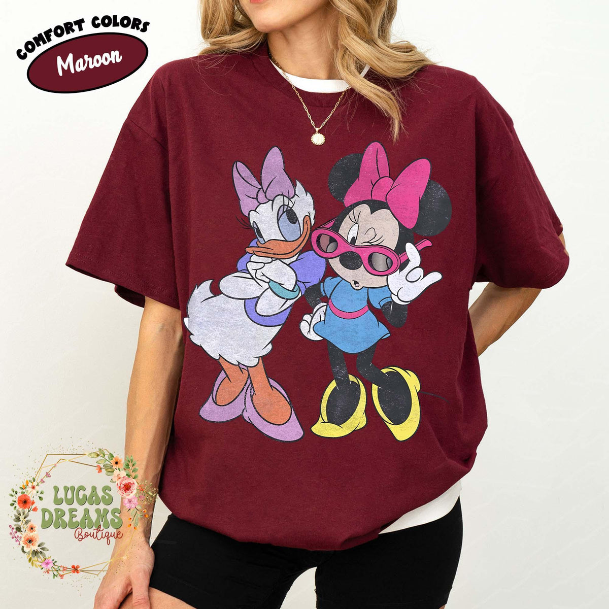 Retro Minnie Daisy — Bella+Canvas Tee fan art by Snagva (6)