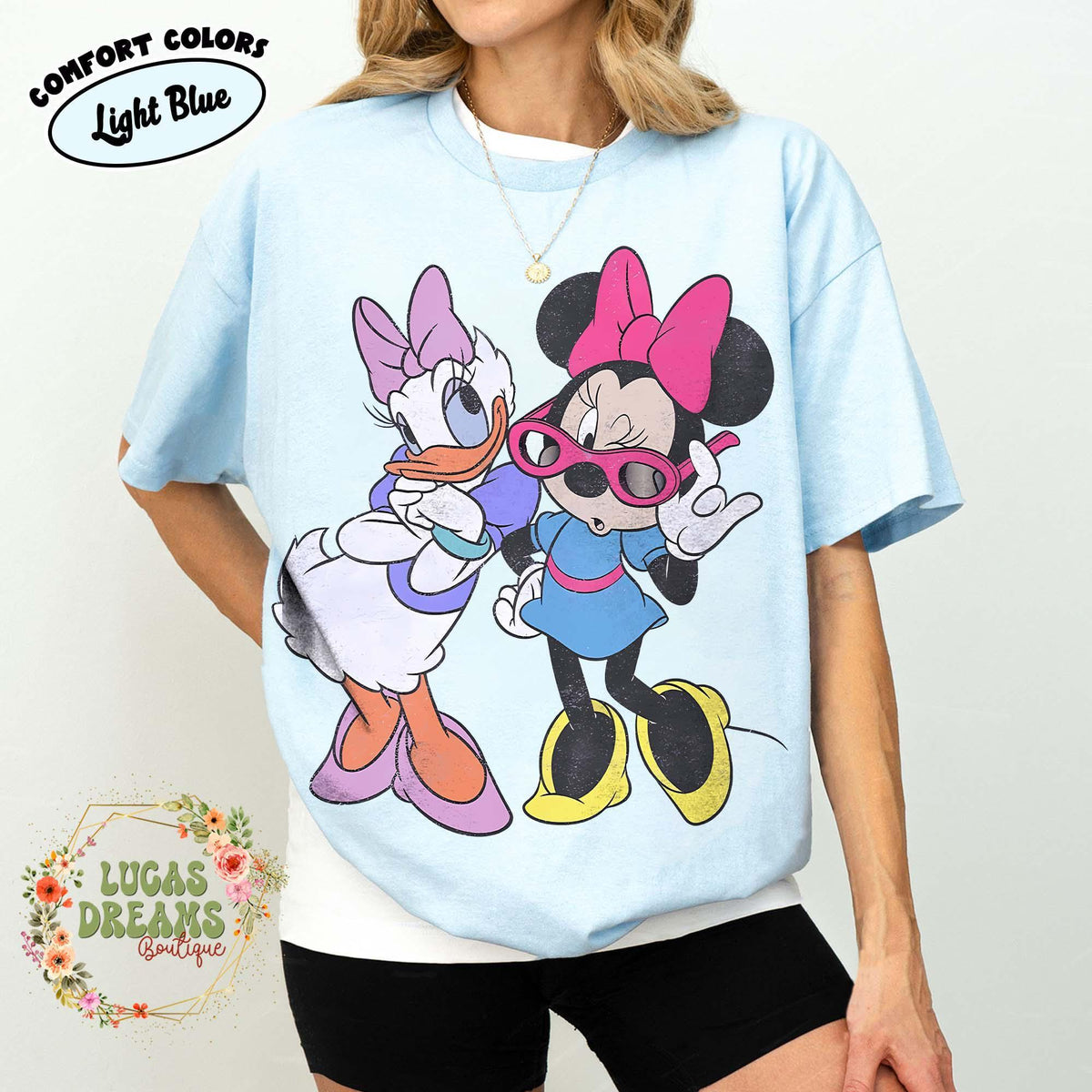 Retro Minnie Daisy — Comfort Colors Tee fan art by Snagva (7)