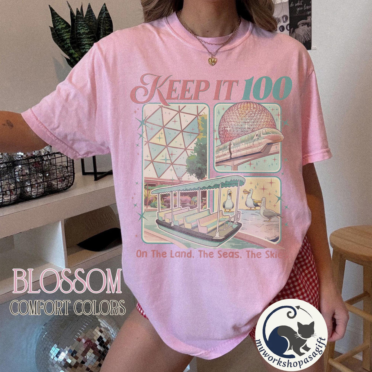 Retro Keep It 100 Comfort Colors — Gildan Sweatshirt fan art by Snagva (4)