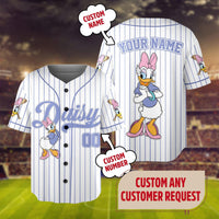 Personalize Disney Mickey & Friends Cute Striped White — Gildan Hoodie fan art by Snagva (5)