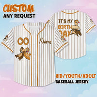 Personalized Chip and Dale Birthday Baseball — Comfort Colors Tee fan art by Snagva (6)