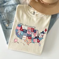 250th Anniversary USA Map — Bella+Canvas Tee fan art by Snagva