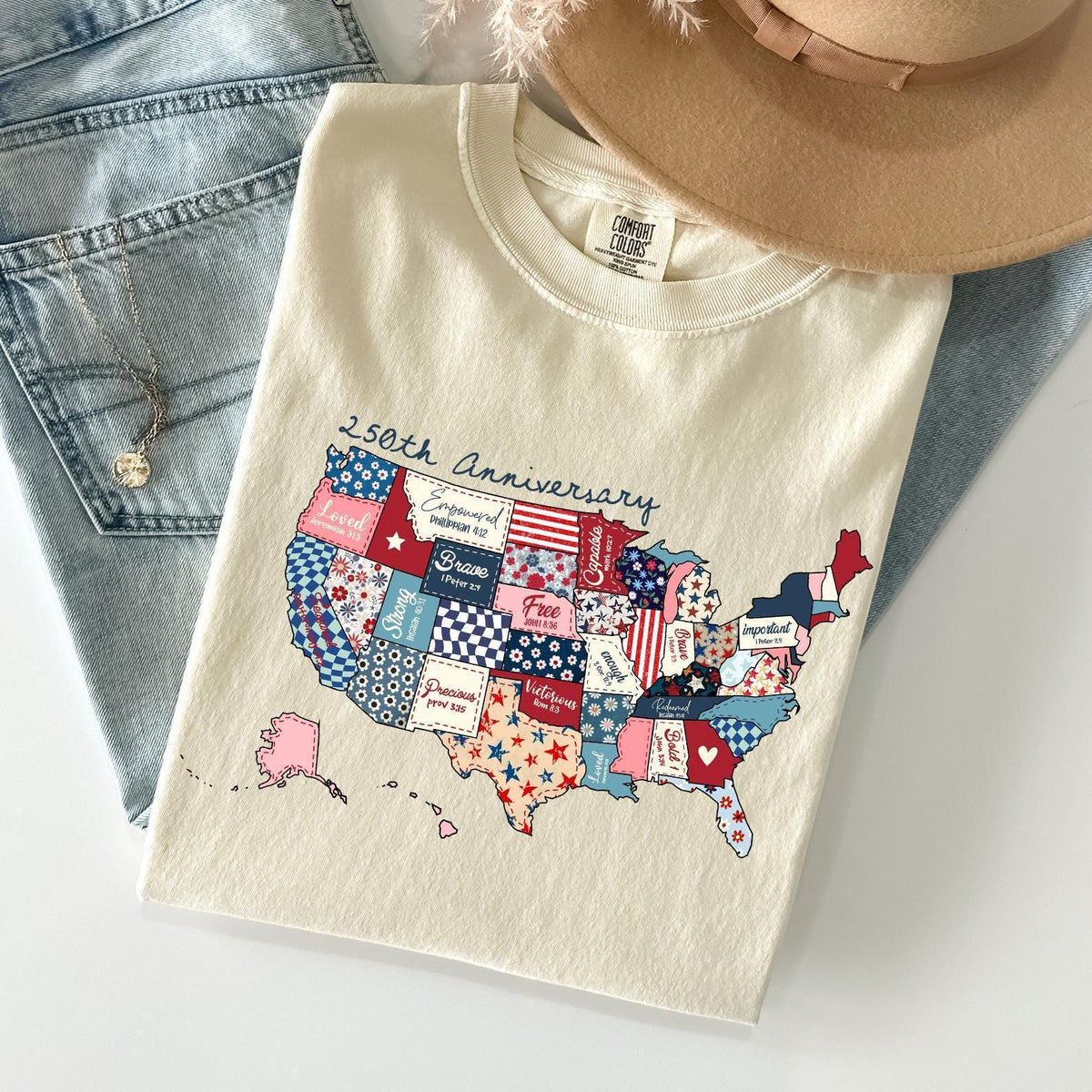 250th Anniversary USA Map — Gildan Sweatshirt fan art by Snagva