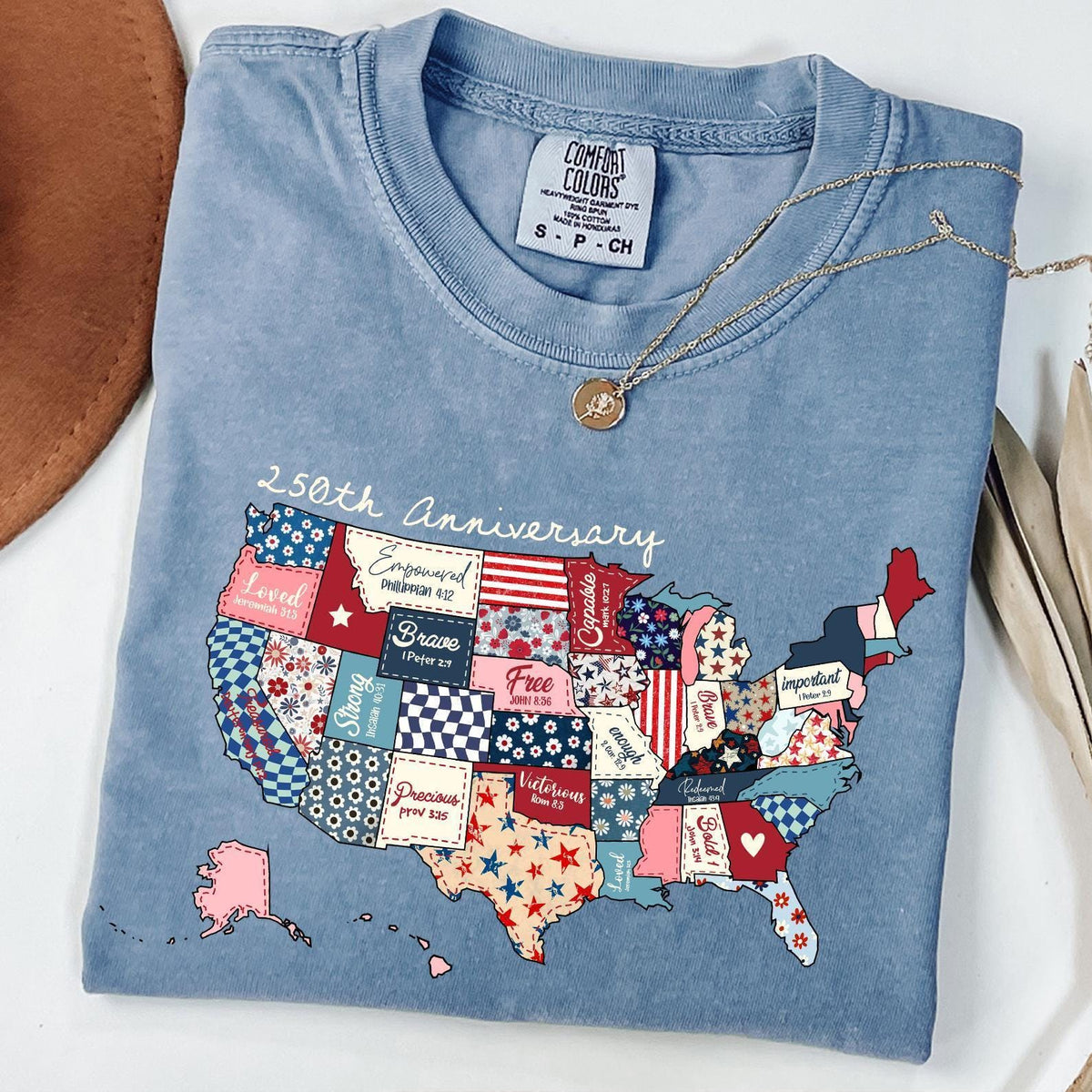 250th Anniversary USA Map — Gildan Hoodie fan art by Snagva (2)