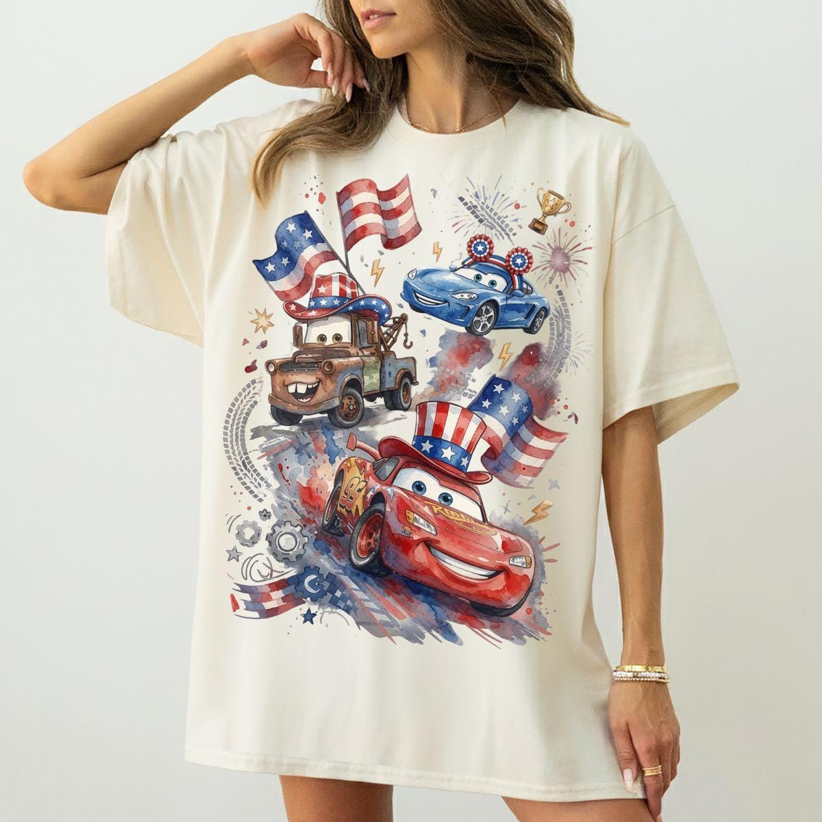 Patriotic Race Car — Gildan Hoodie fan art by Snagva (5)