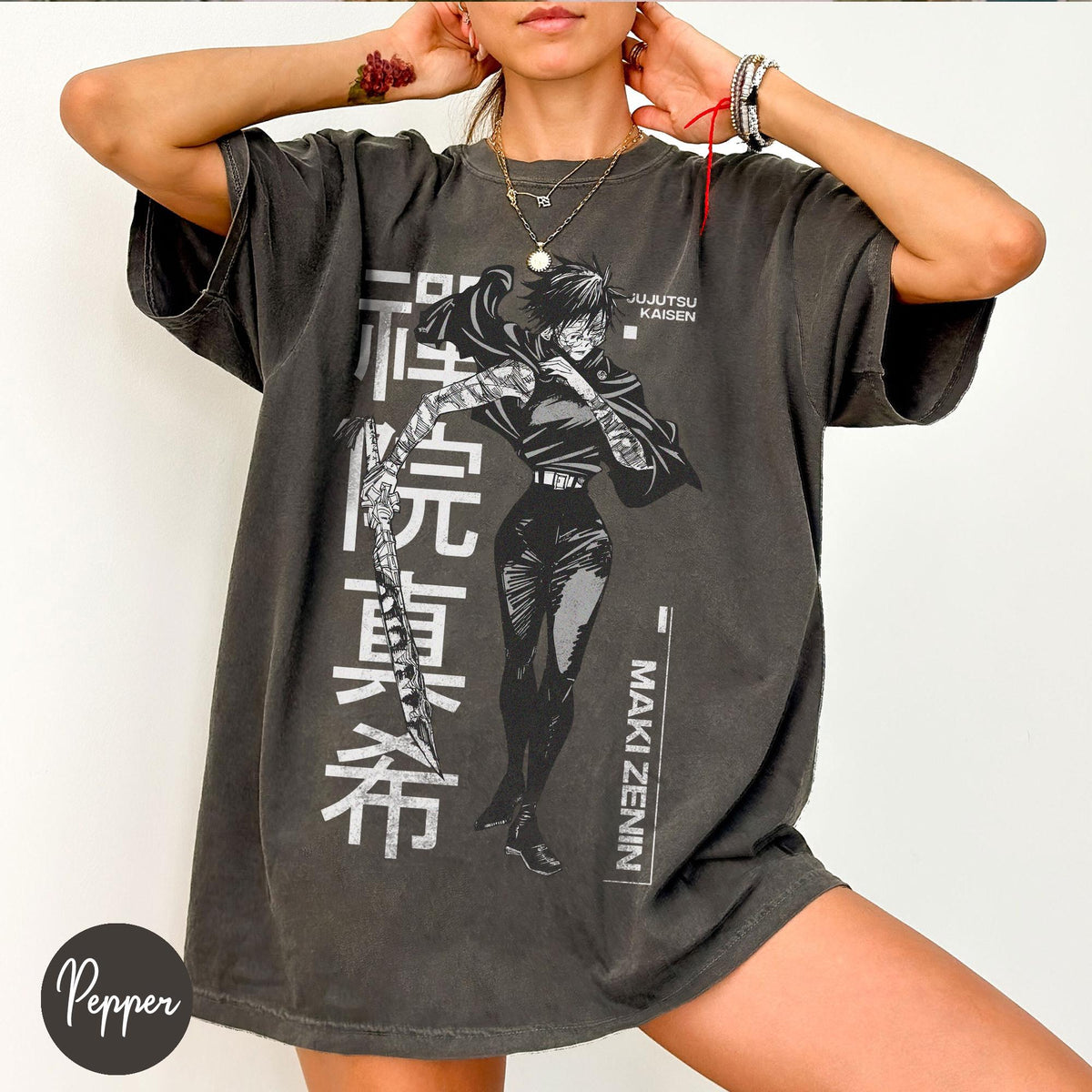Maki Zenin Jujutsu Kaisen Anime — Comfort Colors Tee fan art by Snagva (5)