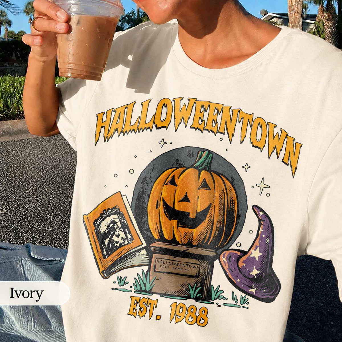 Retro Halloween Town Est 1988 Pumpkin — Comfort Colors Tee fan art by Snagva