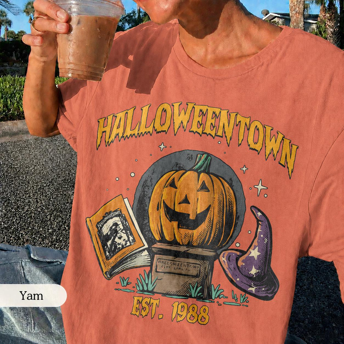 Retro Halloween Town Est 1988 Pumpkin — Gildan Sweatshirt fan art by Snagva (2)
