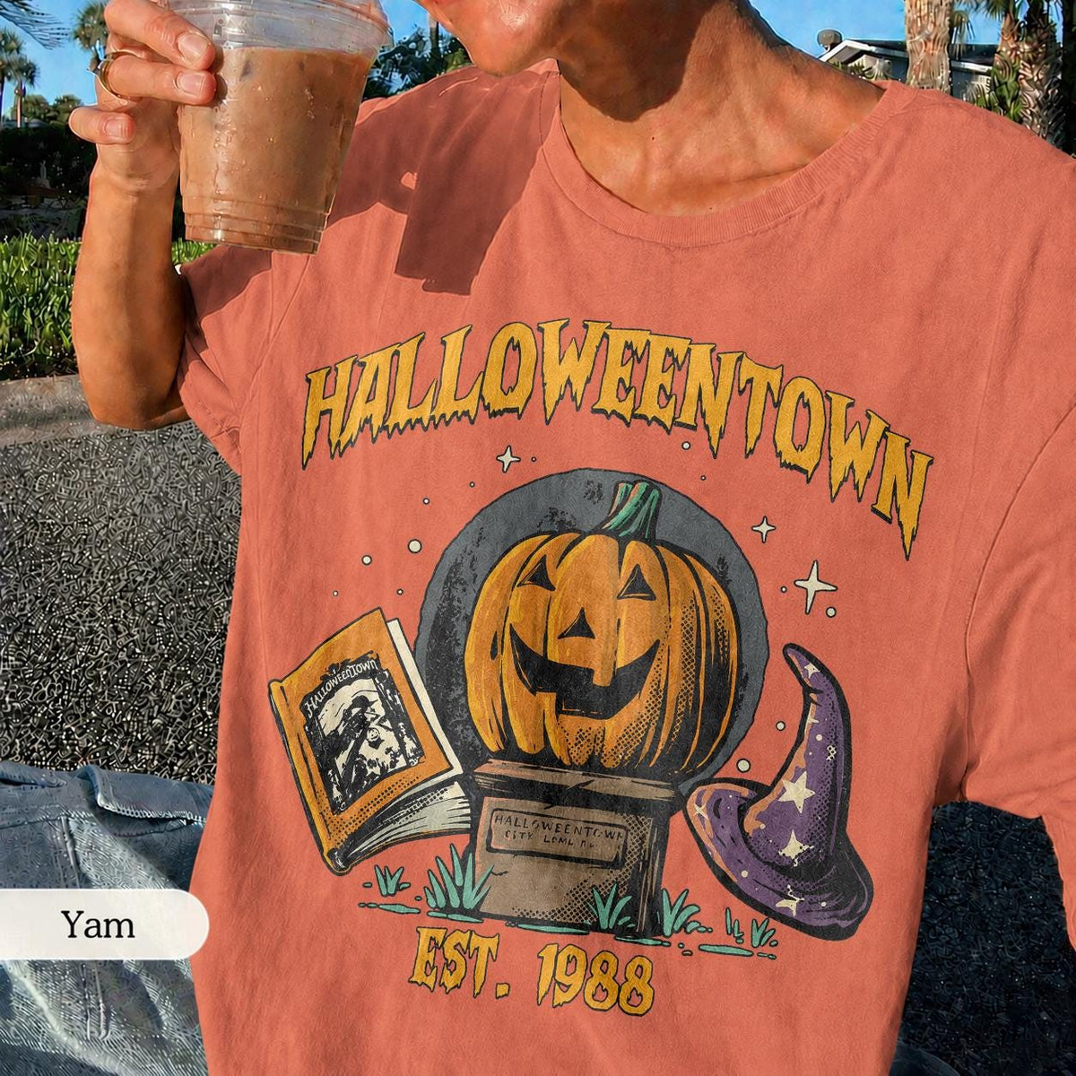 Retro Halloween Town Est 1988 Pumpkin — Gildan Hoodie fan art by Snagva (2)