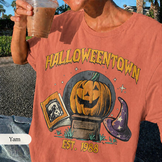 Retro Halloween Town Est 1988 Pumpkin — Comfort Colors Tee