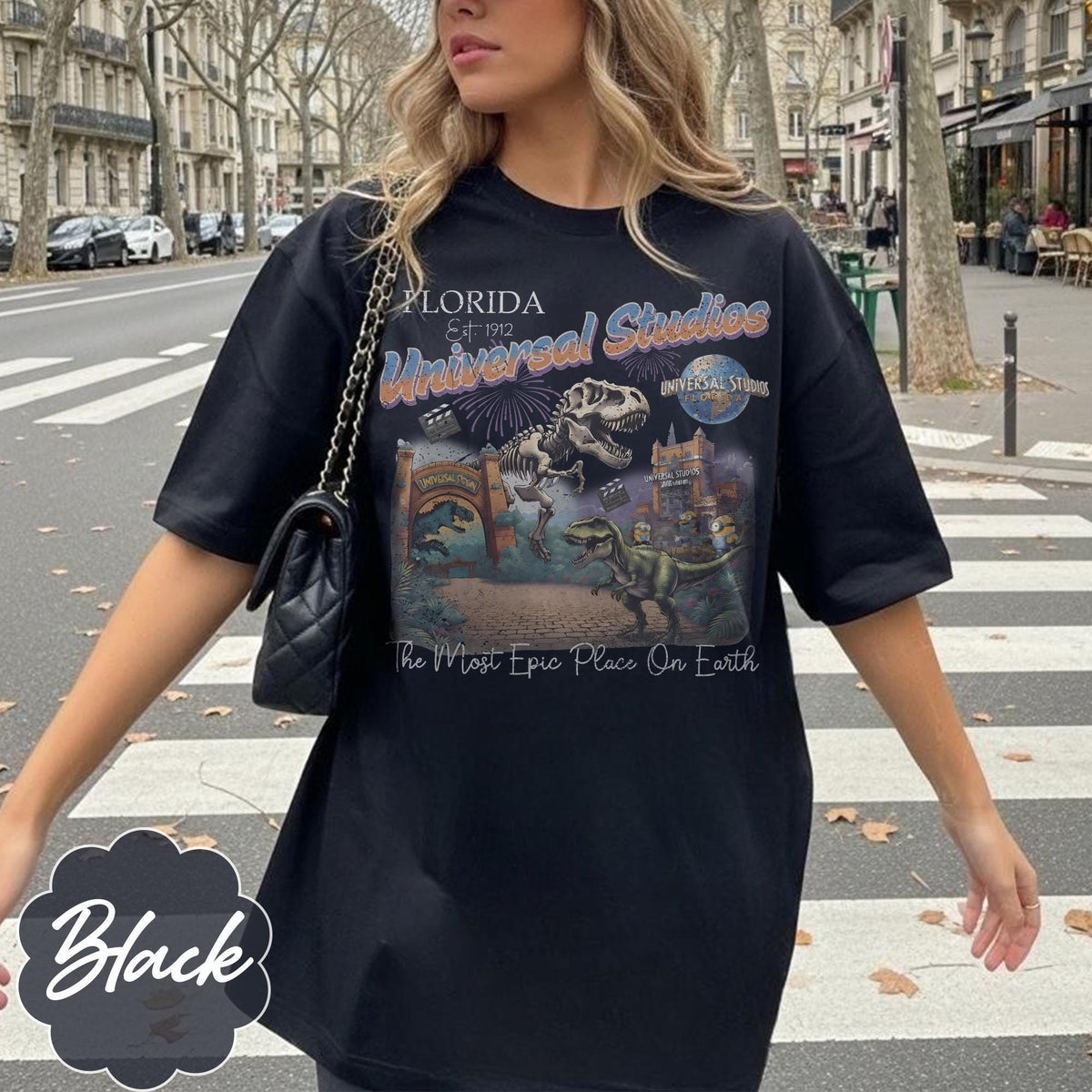 Retro Jurassic Park Dinosaur — Bella+Canvas Tee fan art by Snagva (5)