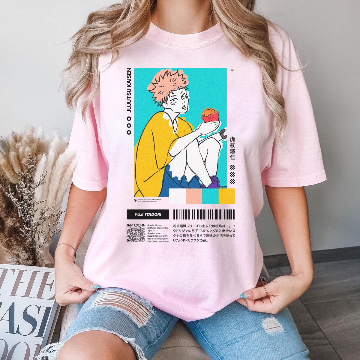 Yuji Itadori Jujutsu Kaisen — Gildan Hoodie fan art by Snagva (4)
