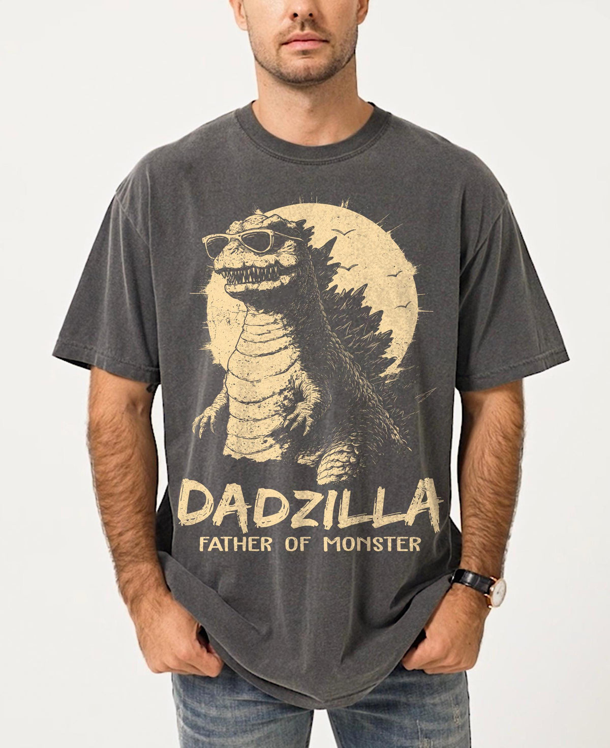 Retro Dadzilla Sonzilla — Comfort Colors Tee fan art by Snagva (4)