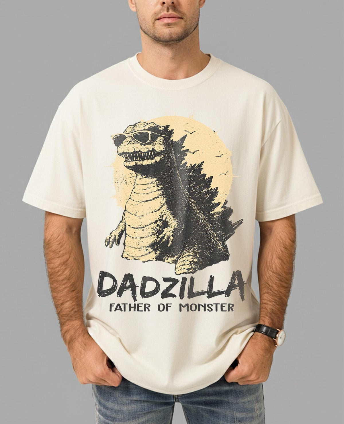 Retro Dadzilla Sonzilla — Comfort Colors Tee fan art by Snagva (5)