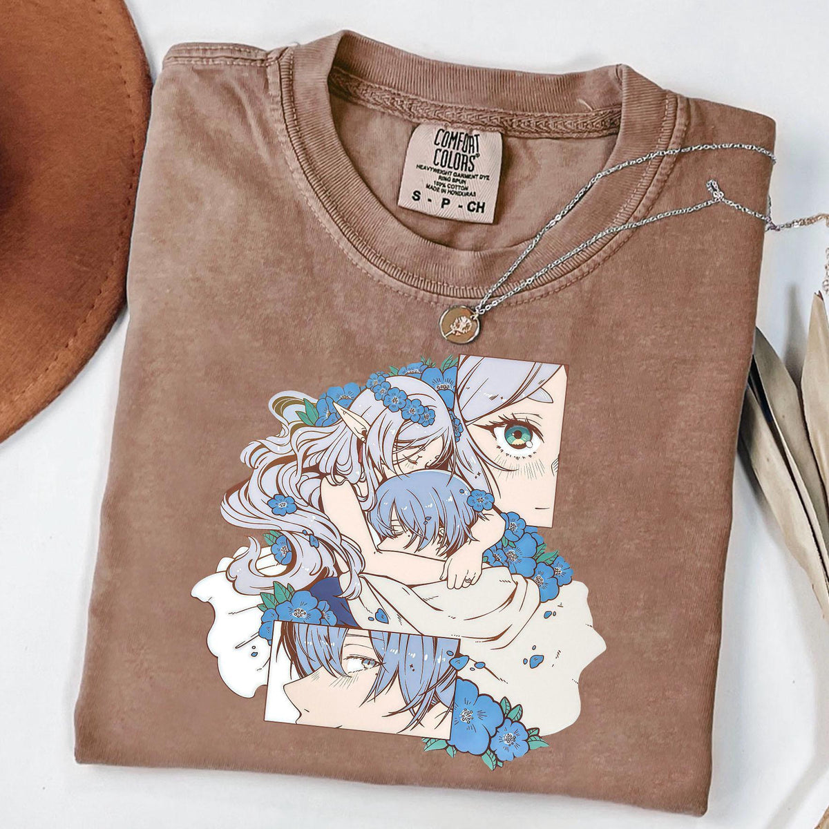 Frieren Beyond Journeys End Anime Tee Elf Mage Fantasy — Bella+Canvas Tee fan art by Snagva (2)