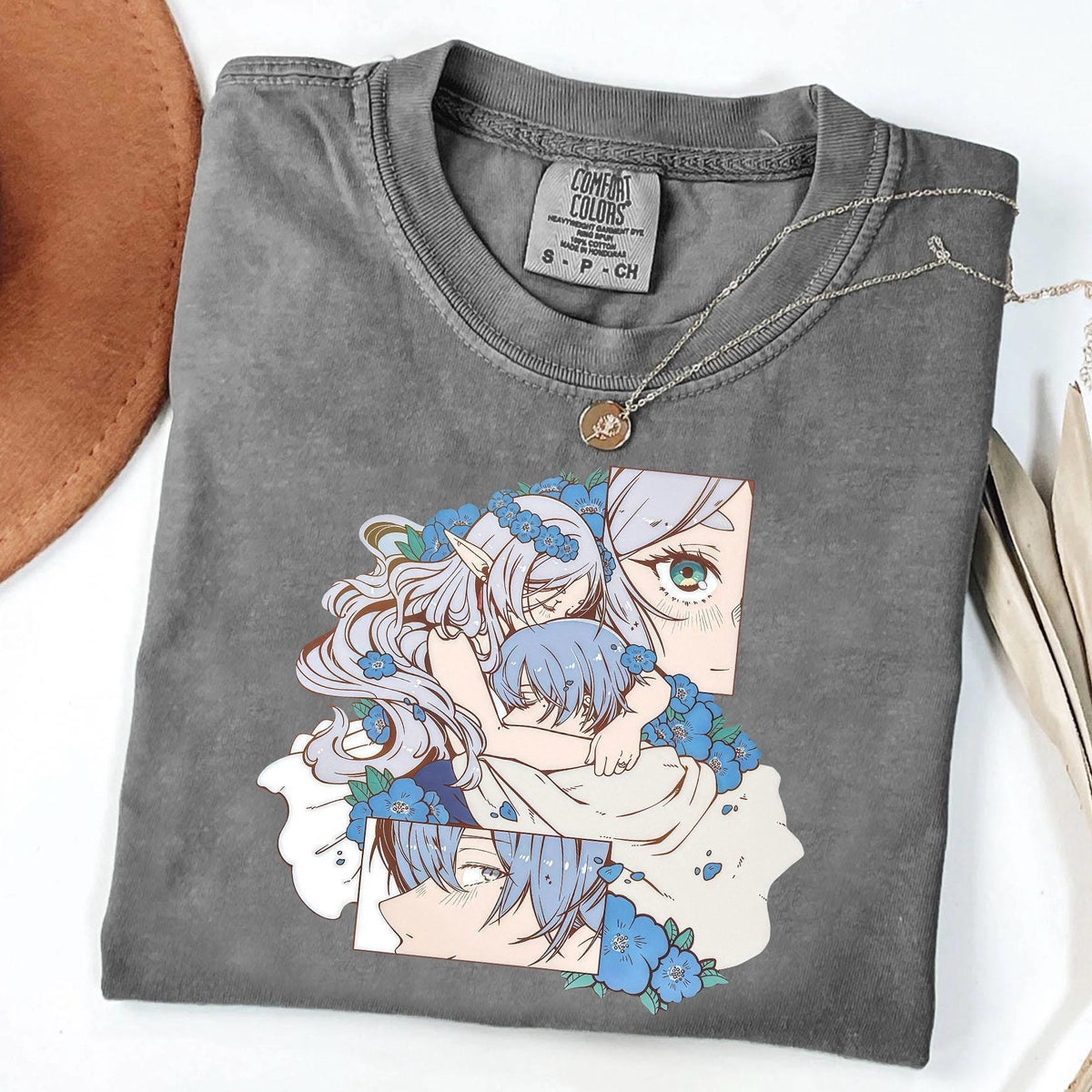 Frieren Beyond Journeys End Anime Tee Elf Mage Fantasy — Gildan Sweatshirt fan art by Snagva (5)