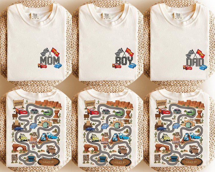 Two Sided Pixar Cars Radiator Springs Map — Gildan Sweatshirt fan art by Snagva
