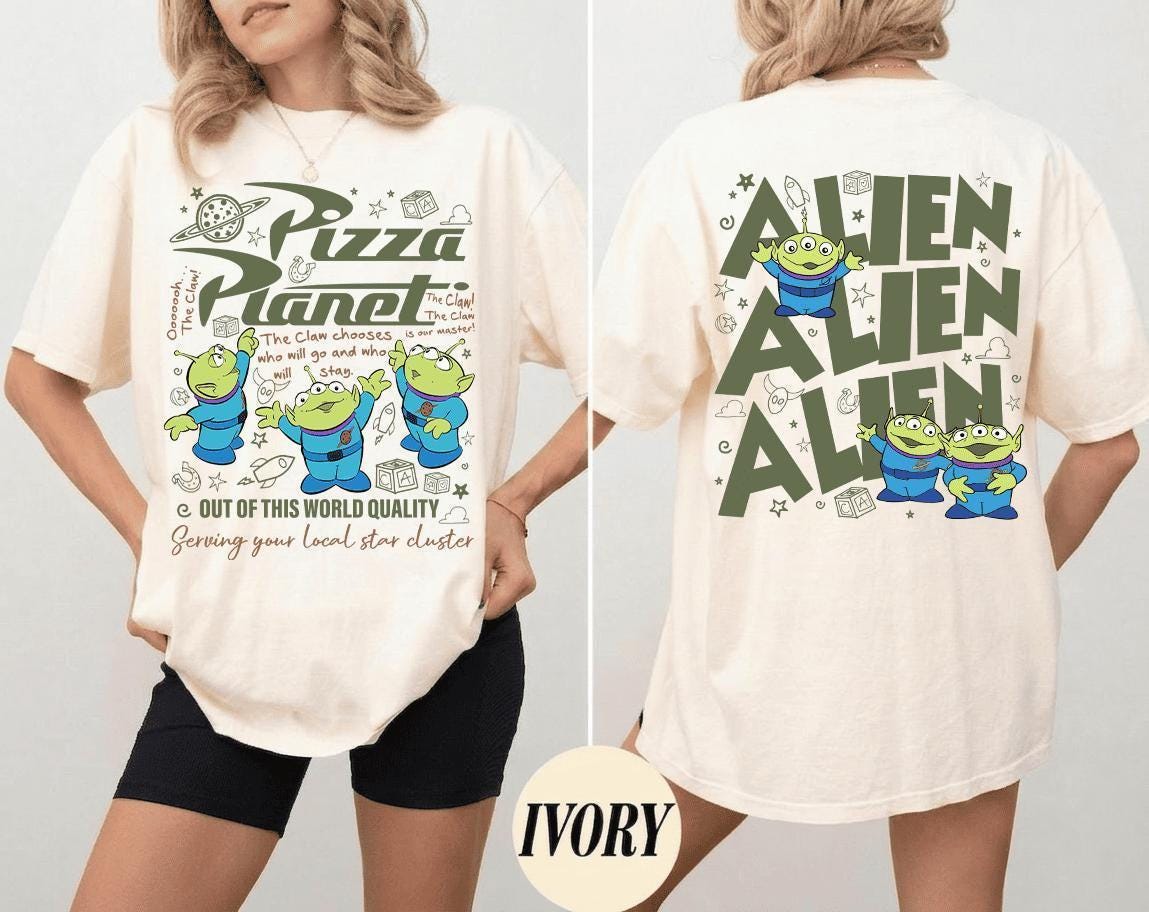 Toy Story Pizza Planet Aliens Comfort Colors — Gildan Sweatshirt fan art by Snagva