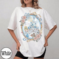 Cinderella Watercolor Castle — Comfort Colors Tee fan art by Snagva (3)