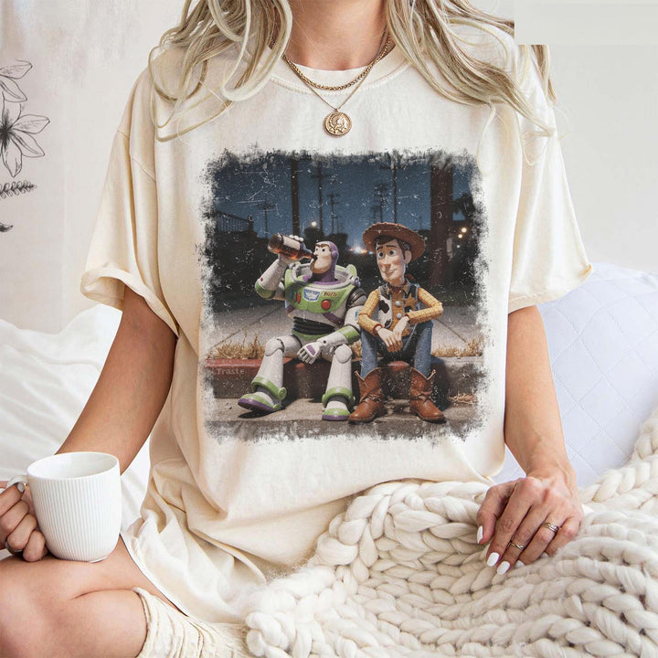 Comfort Colors Toy Story Buzz Lightyear Woody — Bella+Canvas Tee fan art by Snagva