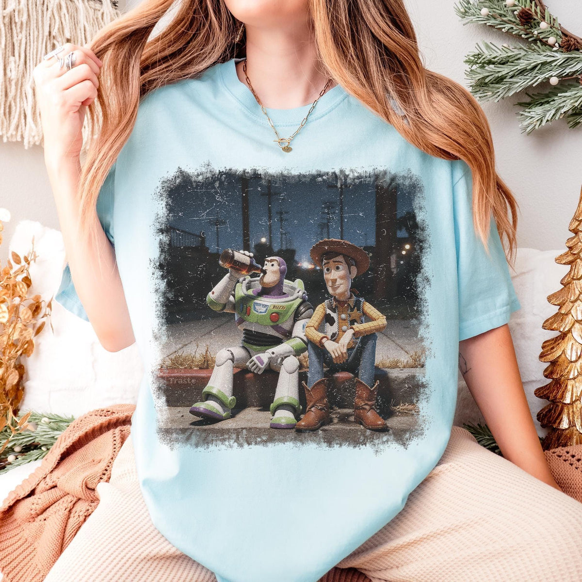Comfort Colors Toy Story Buzz Lightyear Woody — Bella+Canvas Tee fan art by Snagva (3)