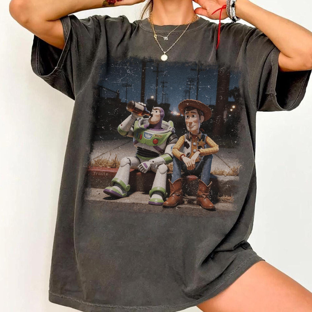 Comfort Colors Toy Story Buzz Lightyear Woody — Bella+Canvas Tee fan art by Snagva (4)
