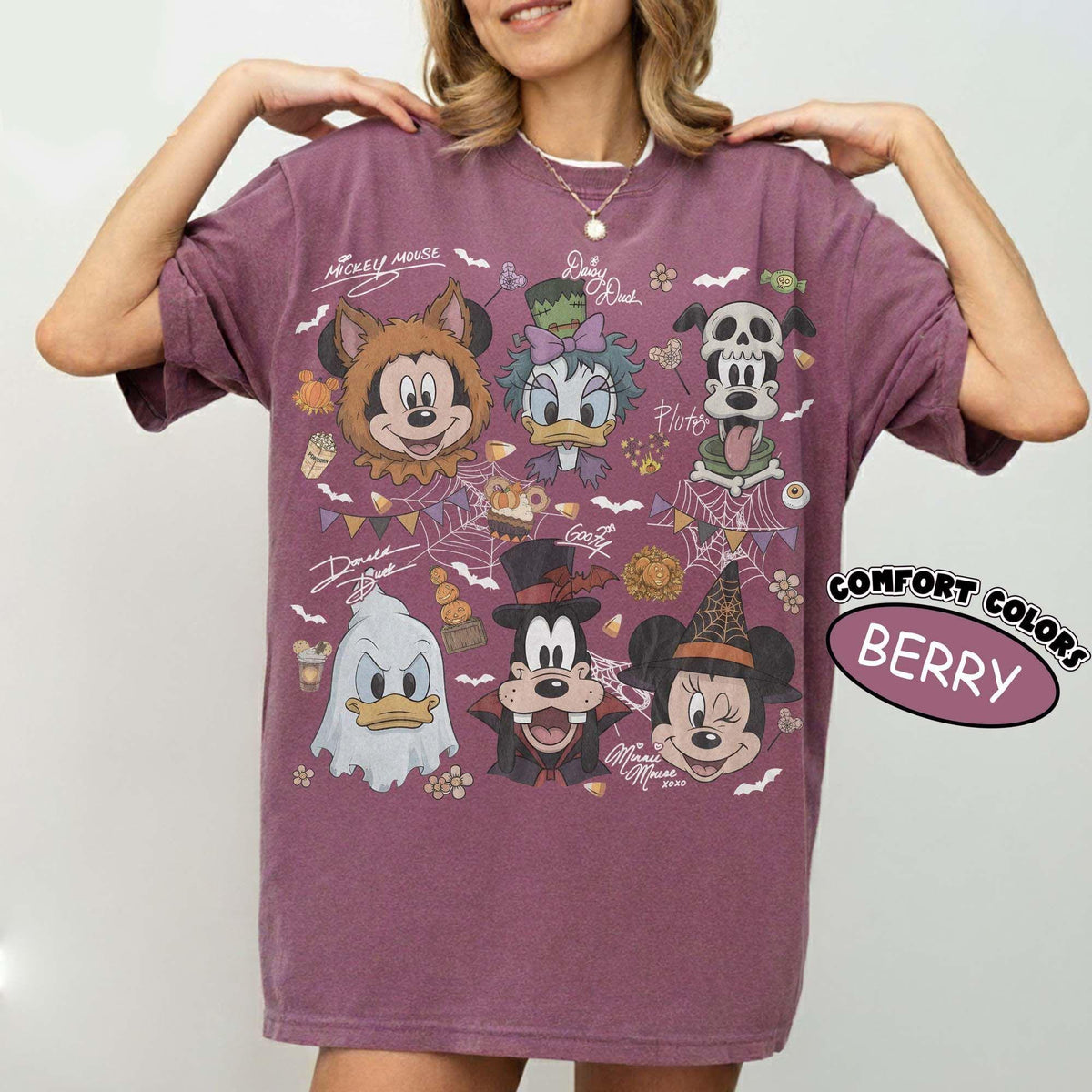 Comfort Color® Coquette Bows Disney Halloween Birthday — Gildan Sweatshirt fan art by Snagva (4)