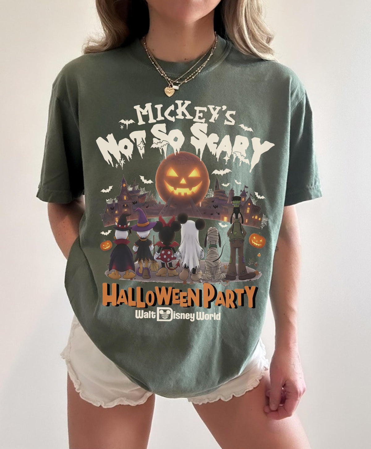 Retro Mickey's Not So Scary Halloween Party — Gildan Hoodie fan art by Snagva (4)