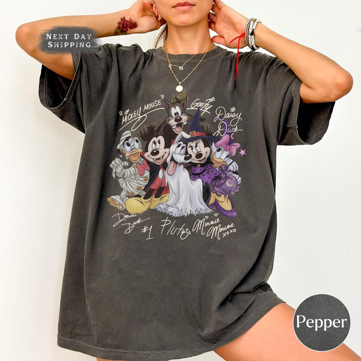 Comfort Colors Mickey & Friends Signature Halloween — Comfort Colors Tee fan art by Snagva