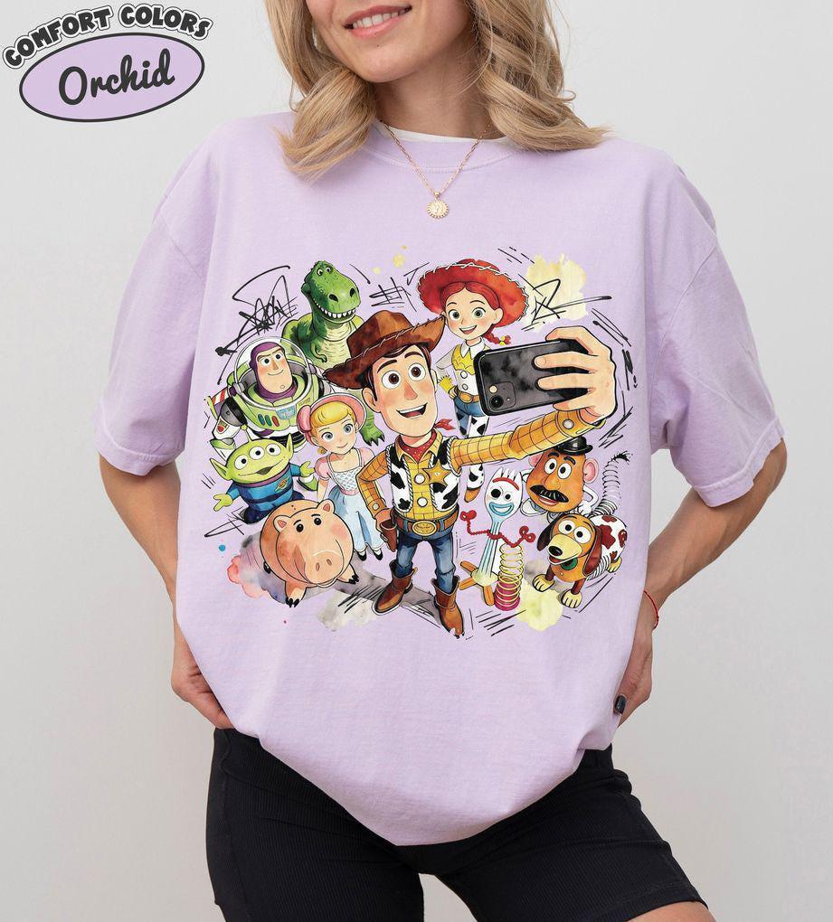Retro Toy Story Friends Selfie — Comfort Colors Tee fan art by Snagva (3)