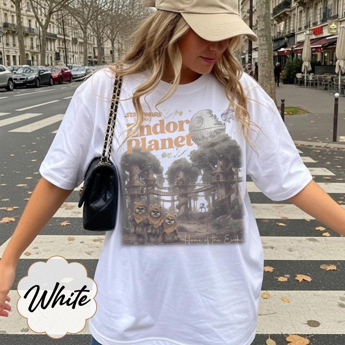 Retro Star Wars Endor Ewok Planet — Gildan Sweatshirt fan art by Snagva (5)