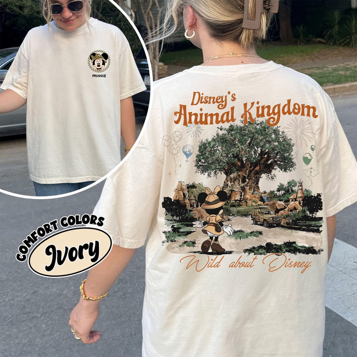 2-Sided Comfort Colors Disney Animal Kingdom Safari Shirts — Bella+Canvas Tee fan art by Snagva (6)